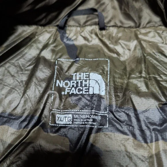 The North Face Thermoball Puffer Jacket Mens XL Olive Green Camo Lining Light - Picture 4 of 11